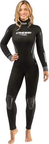 Cressi Traje de neopreno completo para mujer con cremallera trasera para buceo y actividades acuáticas - Rápido 0.276 in: Diseñado en Italia