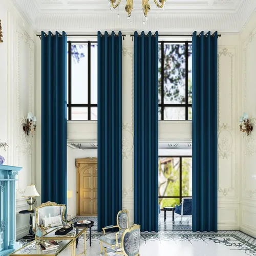 Miniatura 17 de Cortinas opacas para sala de estar y dormitorio, cortinas con aislamiento térmico para oscurecer la habitación, cortinas de techo alto, 72-240