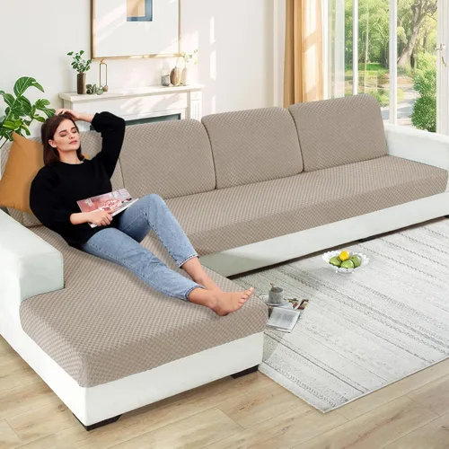 Miniatura 81 de YEMYHOM 【Liquidación】 Fundas Elásticas para Cojines de 1 Pieza, Fundas de Cojín de Asiento para Sofá y Silla, Funda Suave de Sofá de Repuesto