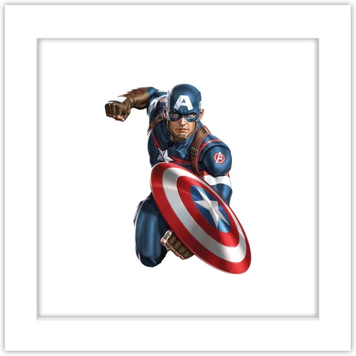 Miniatura 11 de Trends International Gallery Pops Marvel Comics Avengers - Póster de pared de Capitán América, 12 x 12 pulgadas, versión enmarcada en negro Versión