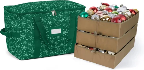 Miniatura 88 de Covermates Keepsakes Bolsa de almacenamiento ajustable para adornos, poliéster resistente, separadores acolchados y bandejas FlexGrid, organizador