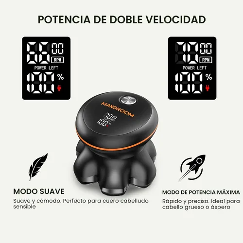 Miniatura 5 de MAXGROOM® Afeitadora de cabeza para hombres calvos, maquinilla de afeitar eléctrica impermeable con cabezales flotantes 7D, afeitado suave
