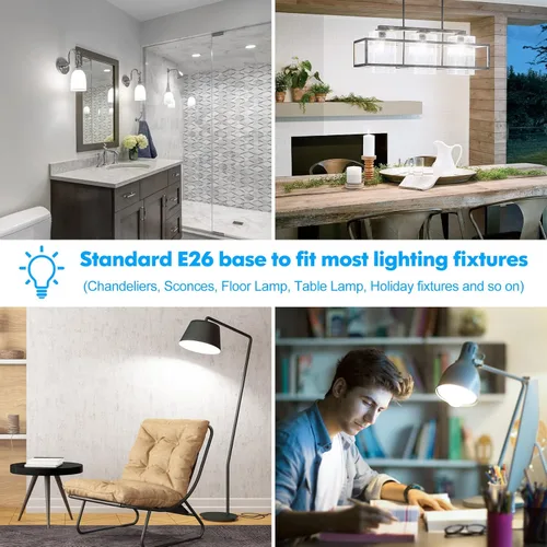 Miniatura 7 de Bombillas LED, bombillas LED A19 equivalentes a 100 W, 13 W, 5000 K, luz blanca diurna, 1500 lúmenes, no regulables, brillantes, E26 Edison 5000K