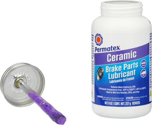 Miniatura 2 de Permatex 24125 Lubricante de cerámica para piezas de freno extremo, 8 onzas, paquete de 1 Lubricante de piezas de freno extremo de cerámica