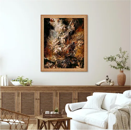 Miniatura 681 de A&T ARTWORK Campo de trigo con cipreses de Van Gogh Las reproducciones de arte clásico mundial, impresiones en lienzo giclée para decoración