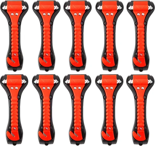 Miniatura 13 de SINSEN Juego de 2 martillos de seguridad para automóvil, herramienta de escape de emergencia, martillo de vidrio para ventana de automóvil, rompedor