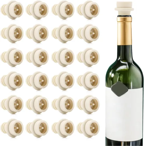 Miniatura 9 de WOTOR Tapones de vino - Protector de vino al vacío, conservador y sellador (negro, 24 piezas)