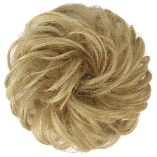 Miniatura 2 de FESHFEN Extensiones de Cabello para Moño Desordenado - Grandes Coleteros Elásticos Ondulados y Rizados para Moño, Extensiones de Cola de Caballo