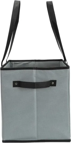 Miniatura 6 de Foraineam Juego de bolsas reutilizables para comestibles, bolsas de compras plegables y resistentes con fondo reforzado Gris / Paquete de 3