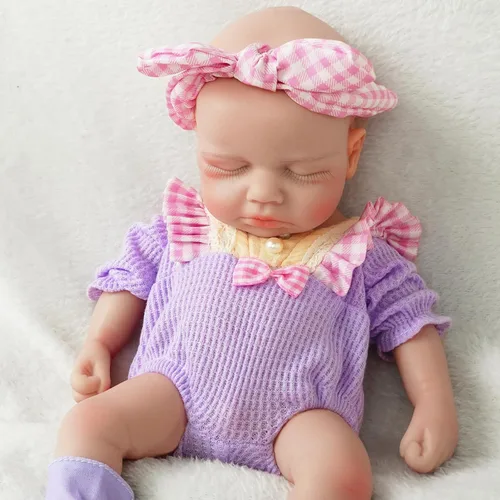 Miniatura 14 de Muñecas de Bebé Reborn de Silicona Completa de 12 pulgadas, Muñecas de Recién Nacido Realistas 1:1 Sin Vinilo Muñecas Reborn de Niño Realistas