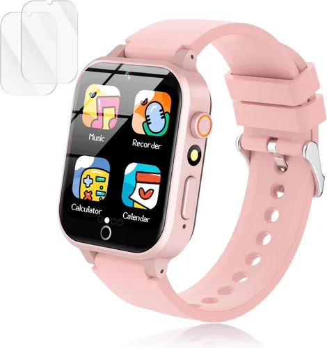 Miniatura 9 de Luyiilo Reloj inteligente para niños, reloj inteligente para niños, juguetes con 26 juegos de rompecabezas, pantalla táctil, cámara HD, reloj