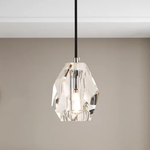 Miniatura 11 de Lámpara colgante de latón, lámpara colgante de cristal en forma de cubo para isla de cocina, moderna pequeña lámpara colgante de techo regulable