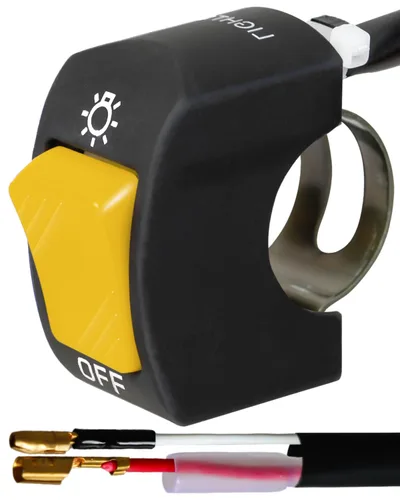 Miniatura 8 de Belinous Interruptor de manillar de 7/8 pulgadas para motocicleta, ATV, etc., interruptor de palanca de motocicleta impermeable para luces