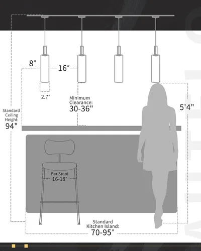 Miniatura 5 de AUTELO Lámparas Colgantes Modernas, Lámpara Colgante de Vidrio de 1 Luz, Luminarias Colgantes Industriales en Acabado de Metal Negro con Vidrio