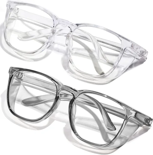 Gafas de seguridad antivaho transparente con bloqueo de luz azul para protección ocular, gafas de enfermería para mujeres y hombres