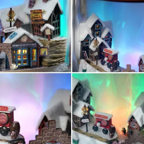 Miniatura 4 de Kit de casa de muñecas en miniatura y muebles, modelo de casa de muñecas de madera en 3D con cubierta a prueba de polvo y LED, idea creativa
