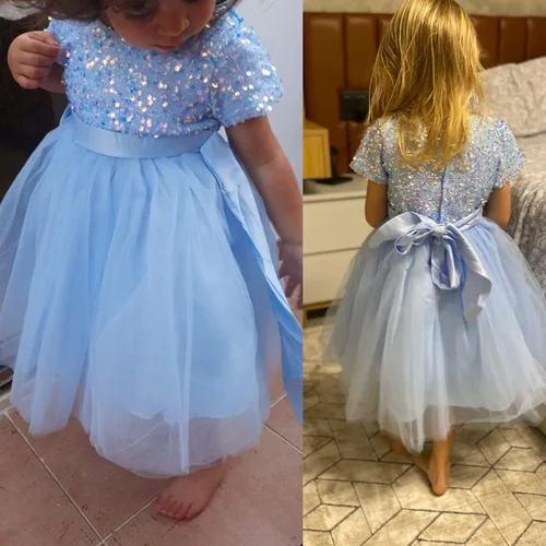 Miniatura 3 de NNJXD Vestido de princesa para niña, vestido de tul para fiesta de boda