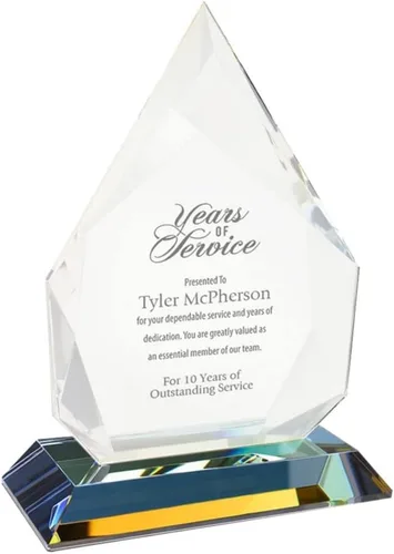 Miniatura 4 de Baudville Custom Engraved Soft Crystal Trophy Award - Luminary - Tear Drop - Luminary
