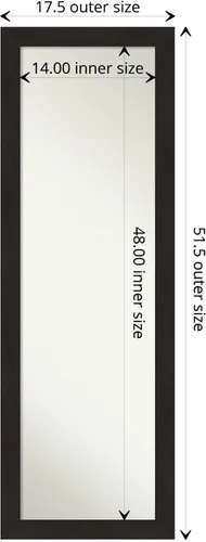Miniatura 4 de Amanti Art Espejo de pared para puerta, espejo de longitud completa (51.5 x 17.5 pulgadas), espejo estrecho de cuerpo completo para muebles y espejo