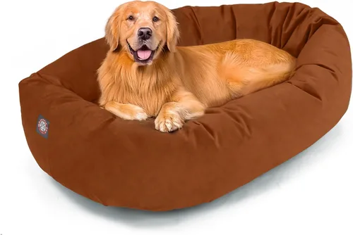 Miniatura 24 de Majestic Pet Cama para Perros Grandes Lavable de 40 Pulgadas, Mueble Ortopédico en Forma de Donut para Perros Grandes, Almohadilla y Alfombra de Gris