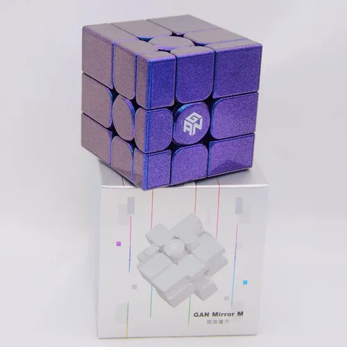 Miniatura 8 de Bukefuno GAN Mirror M UV 3x3 Speed Cube 2022 Rompecabezas magnético cubos de color morado (versión UV)