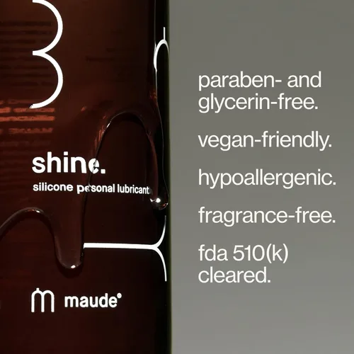 Miniatura 4 de Maude Shine Lubricante personal de silicona – Lubricante de silicona de larga duración, no pegajoso, hipoalergénico + lubricante personal sin