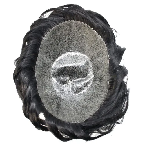 Miniatura 4 de LYRICAL HAIR Toupee para hombres, todos los postizos de piel de polietileno, negro, marrón, rubio, sistema de cabello humano, repuesto natural, #22R