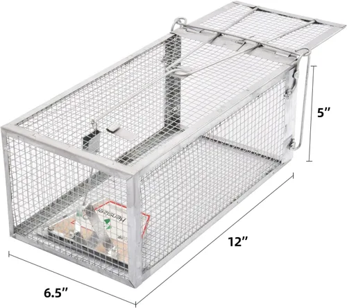 Miniatura 2 de Kensizer Paquete de 2 trampas para jaula animal, humana, que funciona para ratones, ratones, ardillas, ratones, ratones, ratones, hámsteres y otros