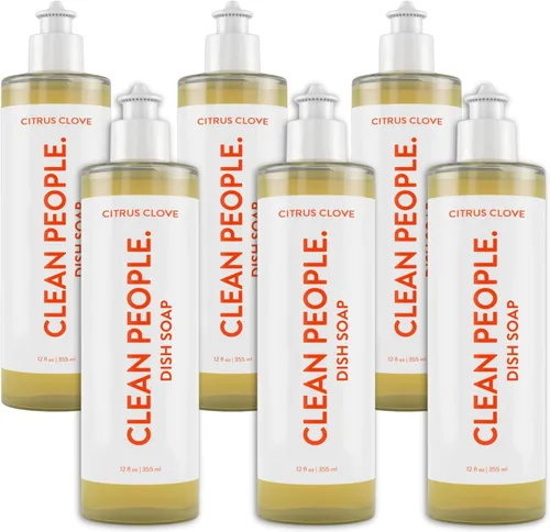 Miniatura 6 de THE CLEAN PEOPLE - Jabón líquido para platos - Ingredientes limpios y simples - Poder extra de fregado (aroma a cítricos y clavo) 12 fl oz