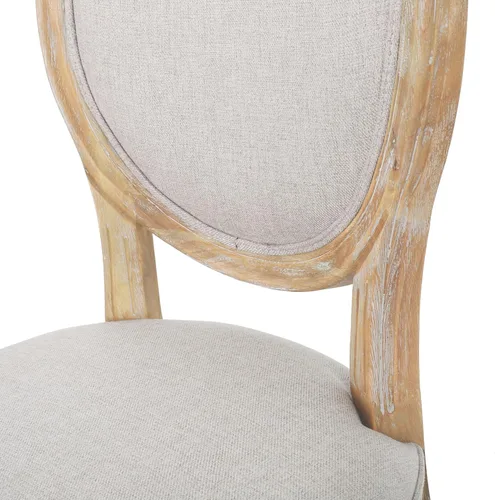 Miniatura 12 de Christopher Knight Home Phinnaeus Silla de comedor de tela beige de poliéster (juego de 2), juego de 2 piezas