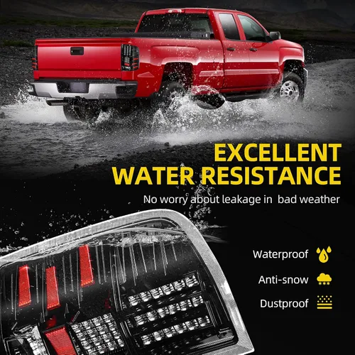 Miniatura 5 de DWVO Conjunto de luz trasera LED compatible con Chevy 2008-2013 Silverado 1500, 2008-2014 Silverado 2500 y 3500, 2007 New Body Style, 12-14 GMC