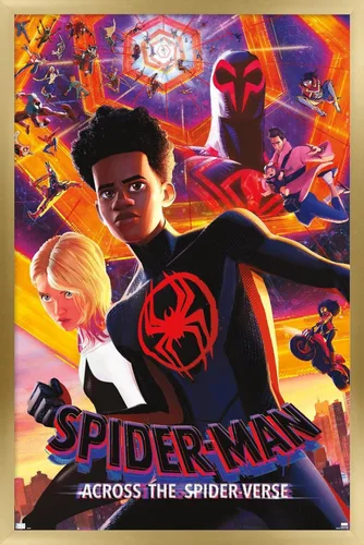 Miniatura 9 de Marvel Spider-Man: Across The Spider-Verse - Póster de pared de hoja del grupo uno, 34 pulgadas de largo x 22.4 pulgadas de ancho, versión enmarcada