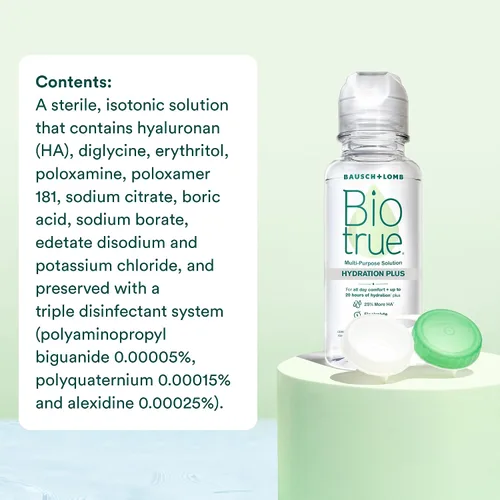 Miniatura 8 de Biotrue Solución de lentes de contacto, solución multiusos para lentes de contacto suaves, estuche de lente incluida, tamaño de viaje de 2 onzas