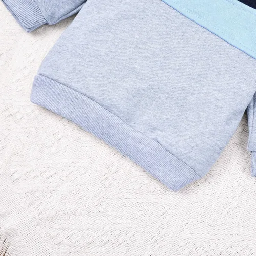 Miniatura 6 de CETEPY Ropa de bebé niño pequeño sudadera patchwork otoño invierno camisa de manga larga pantalones conjuntos de ropa 3-24 meses