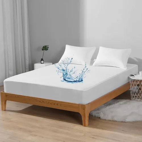 Miniatura 4 de Bedecor Juego de 2 protectores de colchón (King y Queen) suave e impermeable de algodón de rizo superior para bebés, mujeres embarazadas