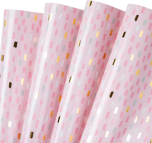 Miniatura 10 de WRAPAHOLIC Hoja de papel de regalo, 12 hojas con bonito diseño de animales para cumpleaños, vacaciones, fiestas, baby shower, 17.5 x 39.3 pulgadas