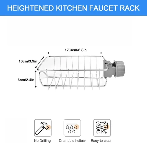 Miniatura 2 de 2 Piezas Estante De Ducha Inoxidable Para Barra De Ducha Estante Ducha Sin Tornillos Ajustable Para Baño/Cocina