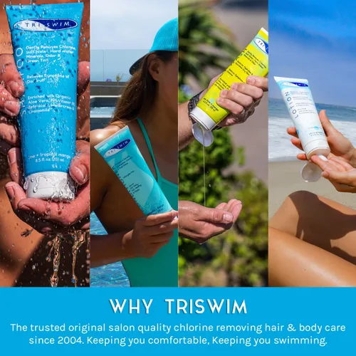 Miniatura 6 de TRISWIM Serious Swimmers Splash Box Lavado corporal después de nadar + champú y acondicionador para nadadores + loción Spray antirozaduras