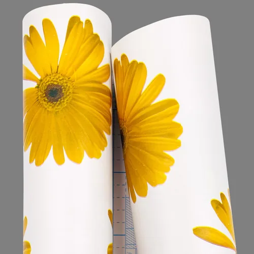 Miniatura 5 de Yifely Revestimiento de estante extraíble para encimeras de papel para cubrir gabinetes de cajones antiguos de apartamentos, margarita amarilla