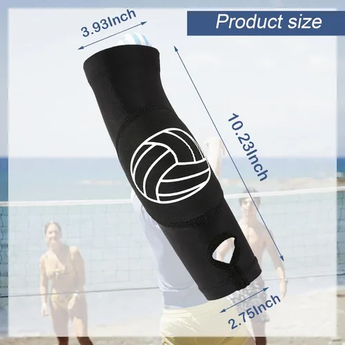 Miniatura 3 de Mangas de voleibol para brazos, manga de antebrazo, almohadillas para brazos y orificio para el pulgar para jóvenes, adolescentes, niñas, niños