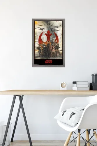 Miniatura 6 de Trends International Star Wars: Rogue One - Póster de pared de montaje, 14.725 x 22.375 pulgadas, versión enmarcada de madera de granero
