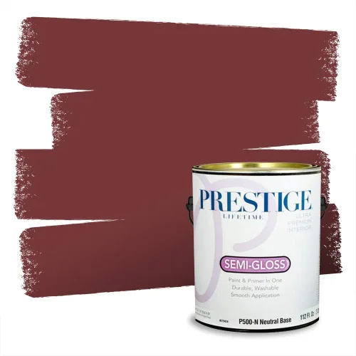 Miniatura 372 de Prestige Paints Pintura exterior e imprimación en uno, 1 galón, plano, coincidencia comparable de Valspar* Amber Rose*