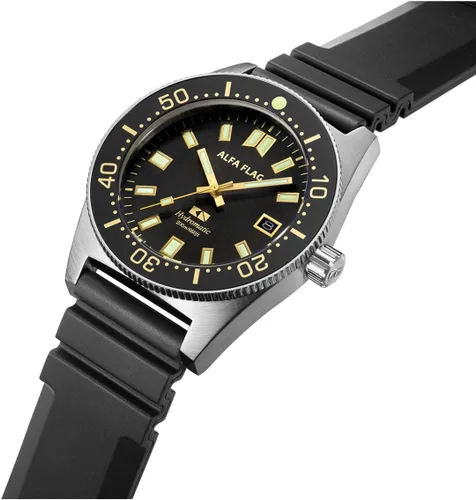 Miniatura 4 de Hydromatic AFHM200-1A9 - Reloj deportivo automático profesional para hombre, 656.2 ft660 pies, AFHM200-1A9, Buceo Profesional