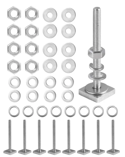 Pernos de ranura en T para barras de portaequipajes de techo, plataforma, cesta de carga, adaptador de perno cuadrado en T de acero inoxidable para