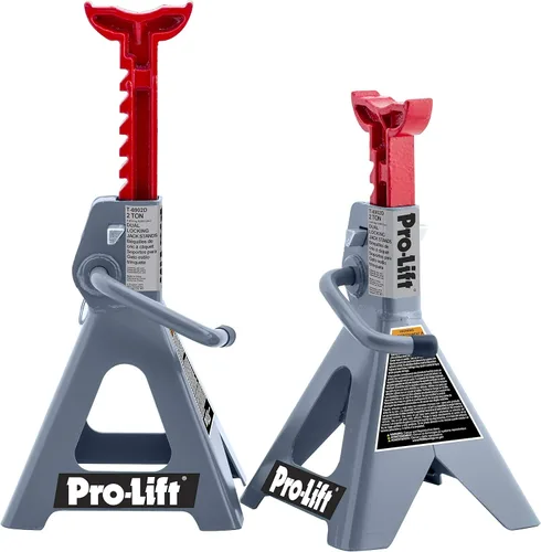 Miniatura 2 de Pro-LifT T-6902D - Soporte para gato de doble pine, 2 toneladas, 1 paquete, gris
