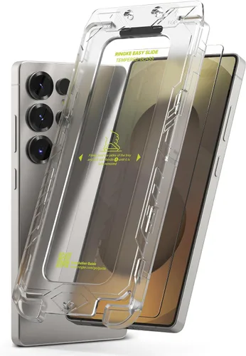 Miniatura 21 de Ringke Vidrio templado Easy Slide [súper fácil de instalar] compatible con Samsung Galaxy S24 FE, protector de pantalla, compatible con fundas