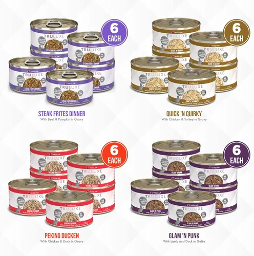 Miniatura 3 de Weruva Truluxe - Alimento para gatos, paquete variado, Truturf, comida húmeda para gatos, latas de 3 onzas (paquete de 24)