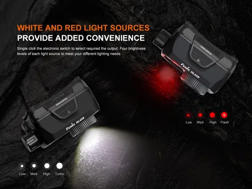Miniatura 8 de Fenix HL45R - Linterna frontal de haz ajustable de 1000 lúmenes, recargable, combustible dual AAA, detección de gestos, reflector, foco, luz roja
