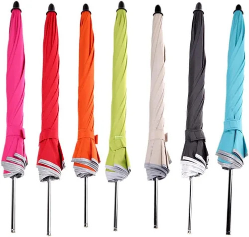 Miniatura 4 de Paraguas para sombrilla y sombrilla, cubierta de toldo de lluvia para cochecito de bebé, silla de ruedas, protección contra rayos UV Rosado
