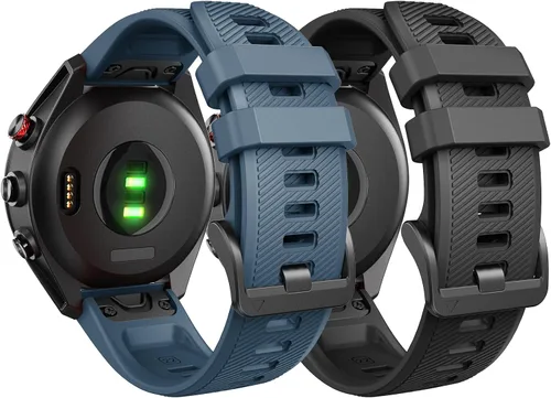 Miniatura 13 de ANCOOL Correa de reloj Garmin S62/Forerunner 945/955/965/970, banda de silicona de 0.866 pulgadas para Fenix 8 de 1.772 pulgadas, Fenix 7/6/5, Negro